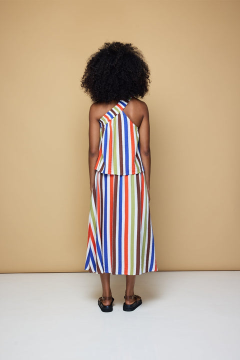 State Of Georgia I THE SUNNY SIDE UP ELASTIC CROP TOP 2.0 - COOLIO STRIPE