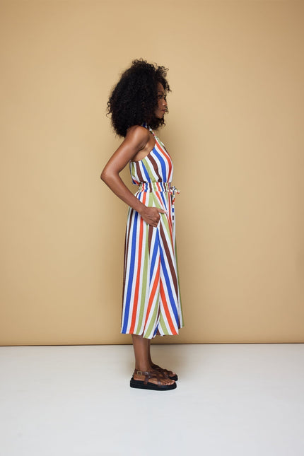 State Of Georgia I THE SUNNY SIDE UP ELASTIC CROP TOP 2.0 - COOLIO STRIPE