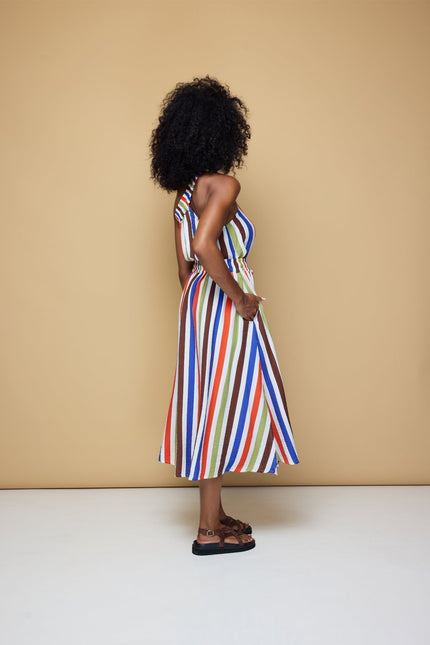 State Of Georgia I THE SUNNY SIDE UP ELASTIC CROP TOP 2.0 - COOLIO STRIPE