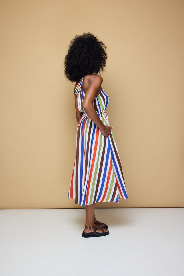 State Of Georgia I THE SUNNY SIDE UP ELASTIC CROP TOP 2.0 - COOLIO STRIPE