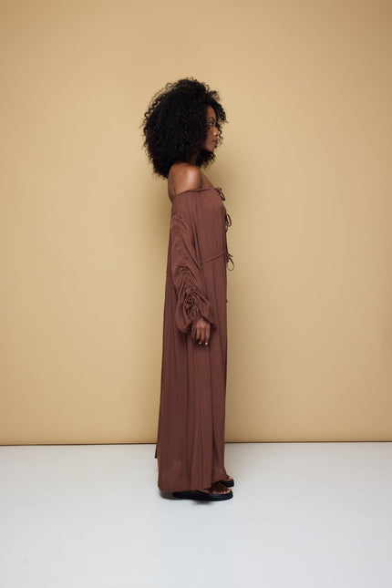 State Of Georgia I SALT AND SEA MAXI BEACH DRESS - CHOCOLATE