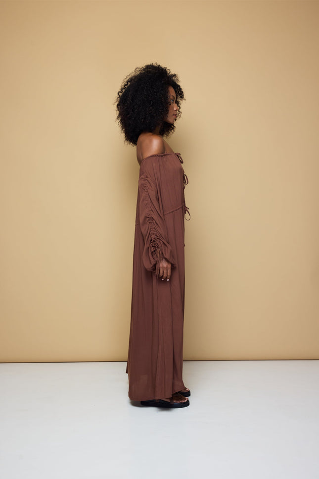 State Of Georgia I SALT AND SEA MAXI BEACH DRESS - CHOCOLATE