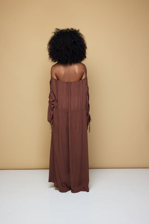 State Of Georgia I SALT AND SEA MAXI BEACH DRESS - CHOCOLATE
