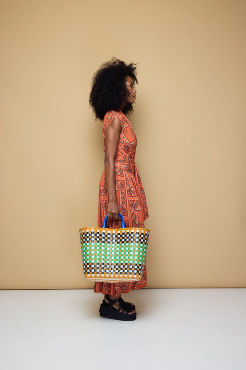 State Of Georgia I THE POINT DRESS MAXI - BANDANA BLOOD ORANGE PRINT