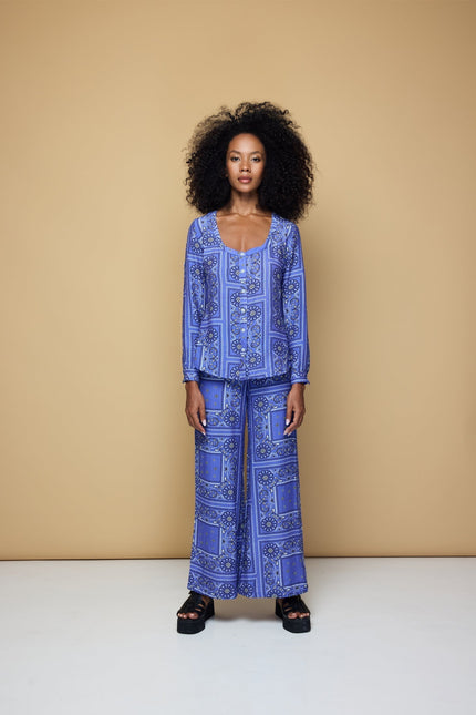 State Of Georgia I BOARDWALK PANTS 2.0 - BANDANA STATE PRINT/ BLUE