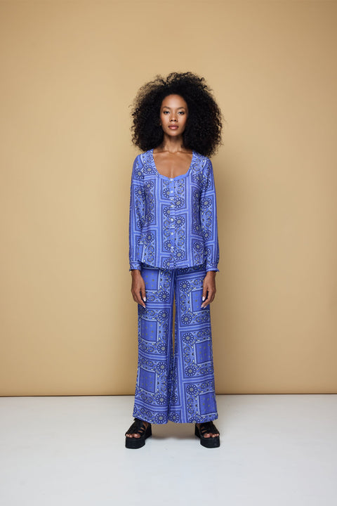 State Of Georgia I BOARDWALK PANTS 2.0 - BANDANA STATE PRINT/ BLUE