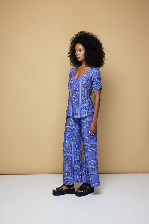 State Of Georgia I BOARDWALK PANTS 2.0 - BANDANA STATE PRINT/ BLUE