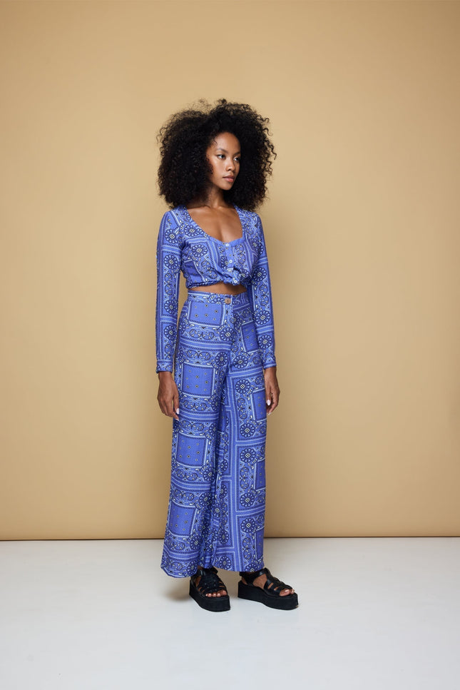 State Of Georgia I BOARDWALK PANTS 2.0 - BANDANA STATE PRINT/ BLUE