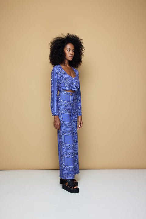 State Of Georgia I BOARDWALK PANTS 2.0 - BANDANA STATE PRINT/ BLUE