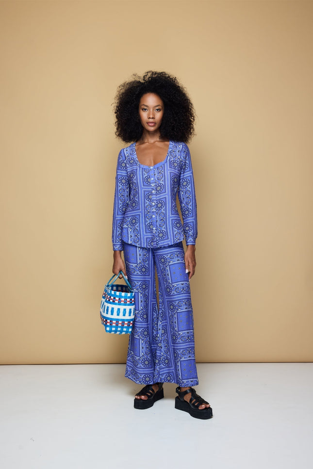 State Of Georgia I BOARDWALK PANTS 2.0 - BANDANA STATE PRINT/ BLUE