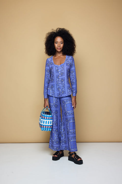 State Of Georgia I BOARDWALK PANTS 2.0 - BANDANA STATE PRINT/ BLUE