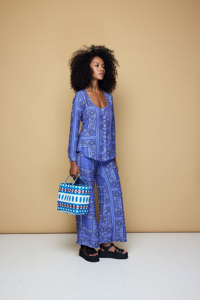 State Of Georgia I BOARDWALK PANTS 2.0 - BANDANA STATE PRINT/ BLUE