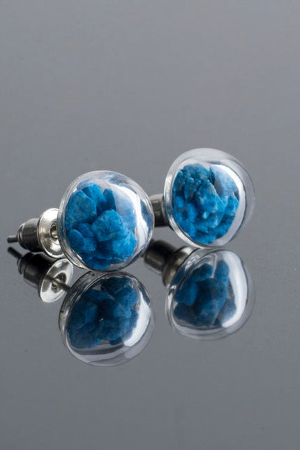 My Little Nature I Stud Earrings With Blue Stones