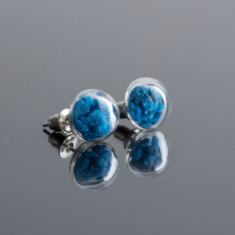 My Little Nature I Stud Earrings With Blue Stones