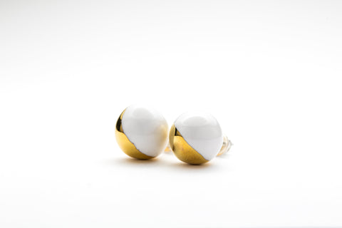 CJ·314 | Bubble Studs white & gold