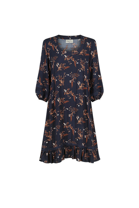 Violet Fish I Sunny Hollow Dress - Autumn Floral