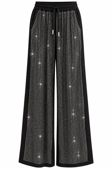 Swarovski Crystal Pyjama Set – Black