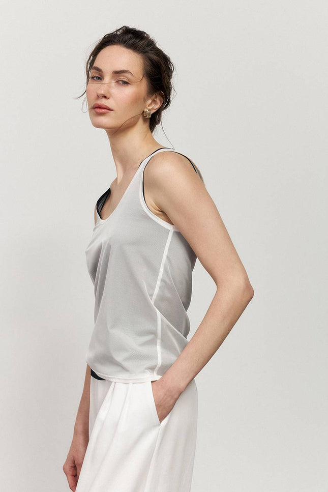 Kolosova | BLACK MESH T-SHIRT