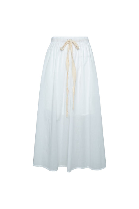 State Of Georgia I THE TULIE DRAWSTRING SKIRT - GHOST WHITE