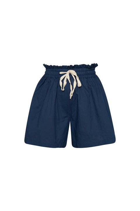 State Of Georgia I THE PAPERBAG DRAWSTING COTTON SHORT - NAVY BLUE