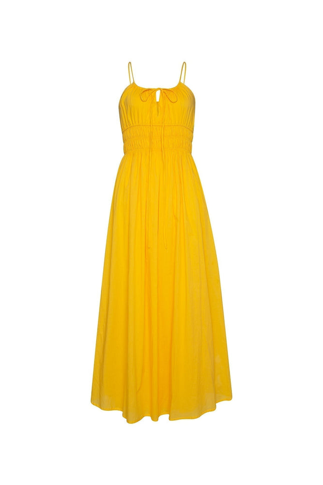 State Of Georgia I THE SUNRISE ELASTIC DRESS - ORANGE
