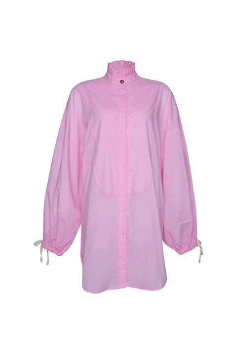 State Of Georgia I THE TUXEDO SHIRT/DRESS - PINK