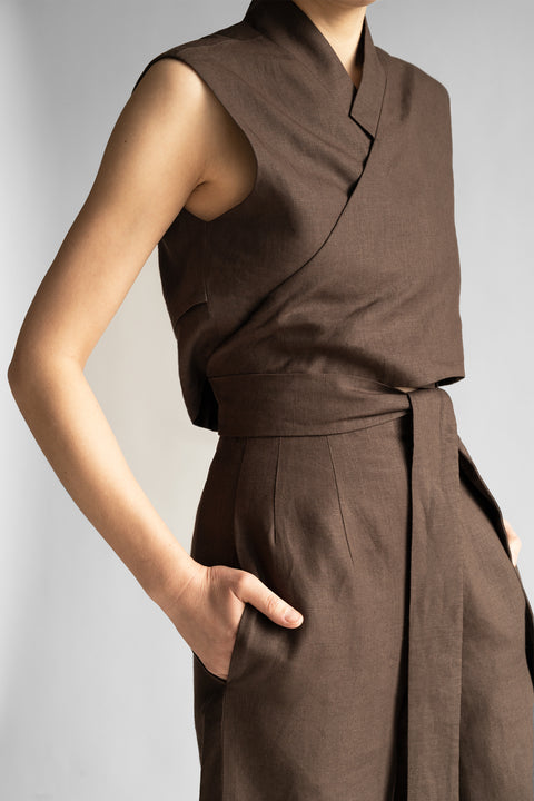 PBG studio | Tying Linen Vest