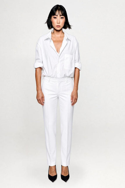 Tailored Suit Trousers – Pure White
