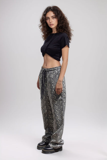 MySimplicated | Straight Trousers Ribbed Fabric Pattern