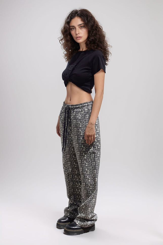 MySimplicated | Straight Trousers Ribbed Fabric Pattern