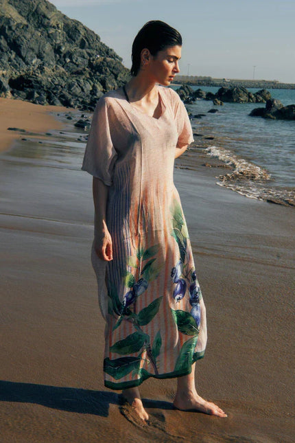 The Breeze Long Kaftan With Side Slits