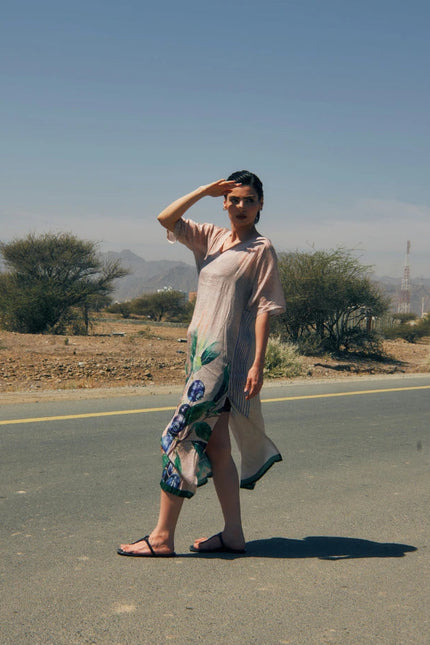 The Breeze Long Kaftan With Side Slits