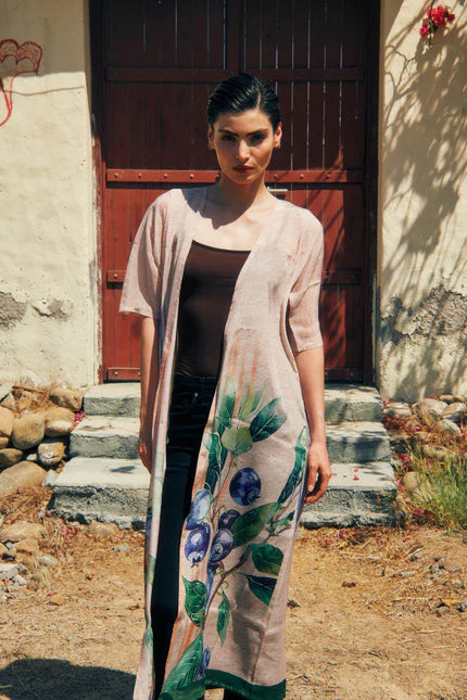 The Breeze Short Sleeves Long Kimono