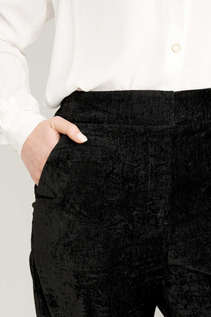Tilde Matte Velvet Straight Cut Trouser -