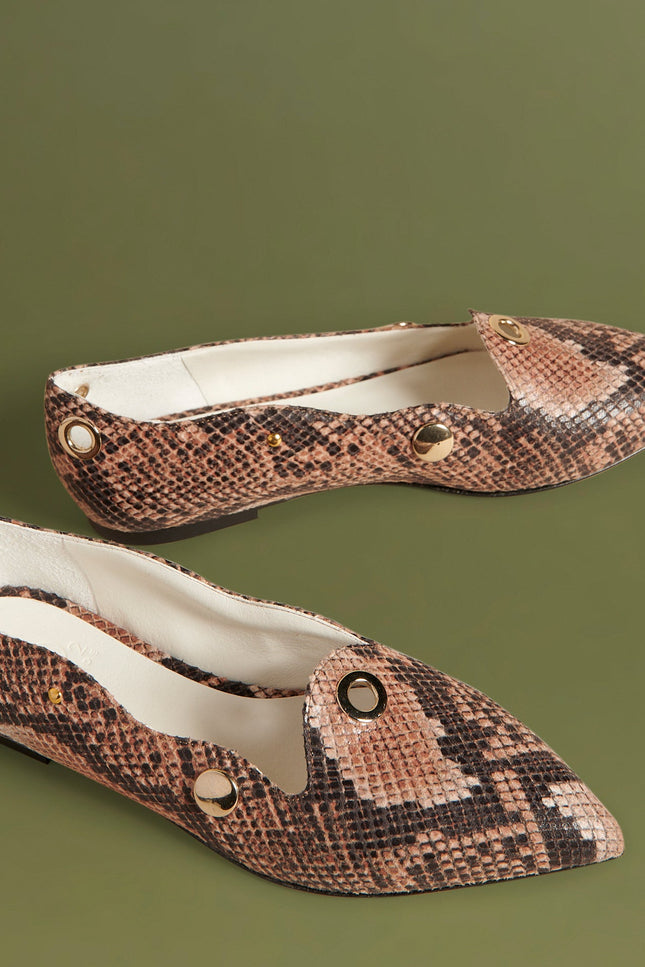 O2 Monde | Tiza Flats cuoio snake