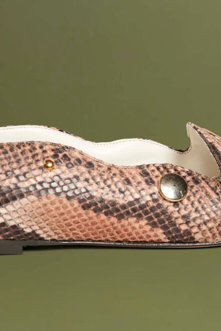 O2 Monde | Tiza Flats cuoio snake
