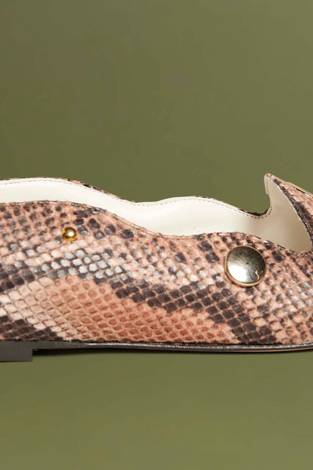 O2 Monde | Tiza Flats cuoio snake