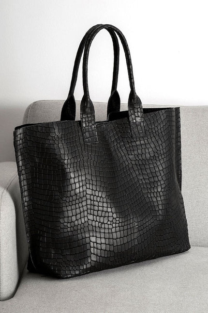 JUAN-JO I Bolso Grande Piel Negro Maxi