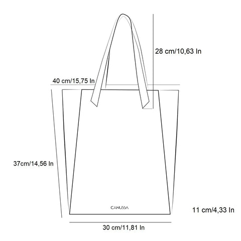 Canussa | Torba tote The Basic kamienna