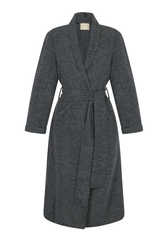 Tungsten Overcoat - Dim Grey NORGÄTE alpaca knitwear sustainably made in Peru