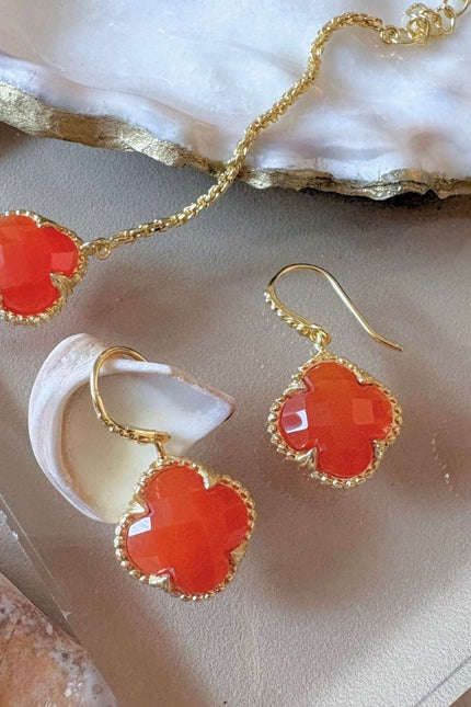 Giselle Vale | Tyche Gemstone Earrings Carnelian