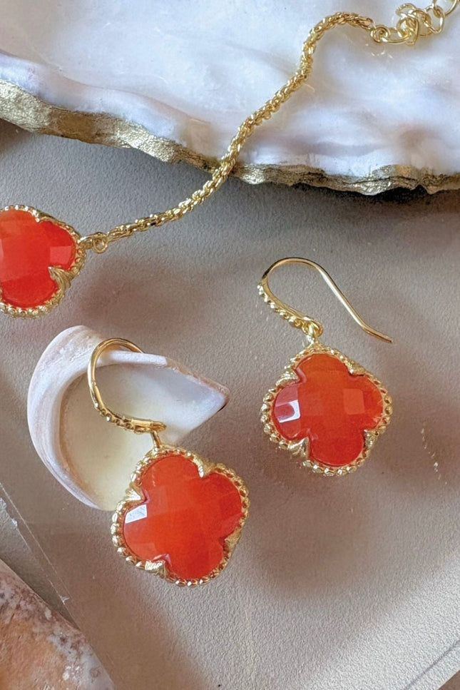 Giselle Vale | Tyche Gemstone Earrings Carnelian