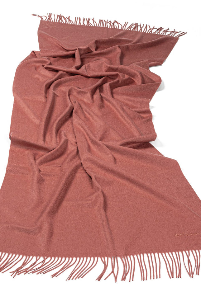 Bel Cashmere | Estola/ bufanda grande con flecos rosa oscuro