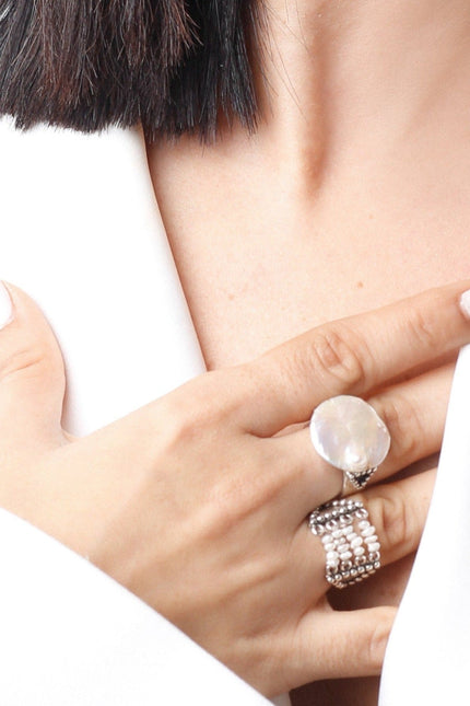 Yelli Jewels | Beaded Pearl Ring