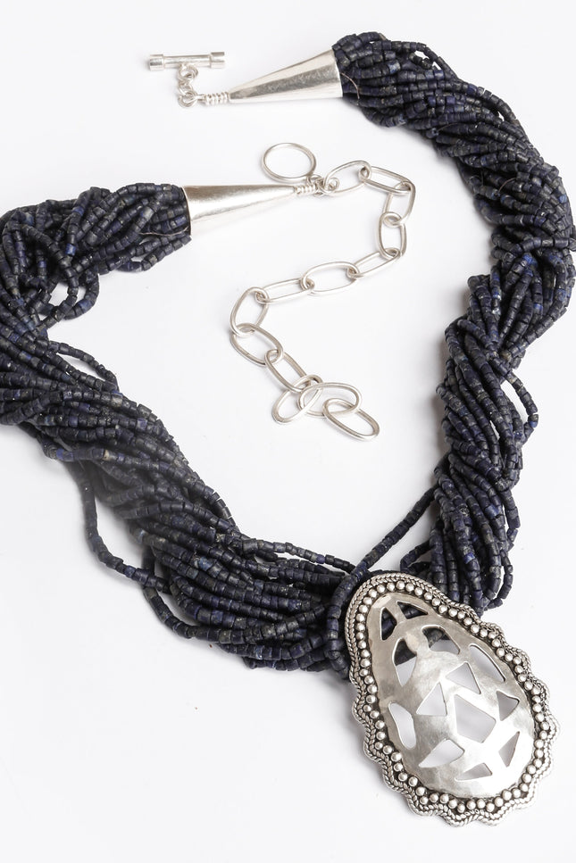 Yelli Jewels | Dark Blue Teardop Pendant Nacklace