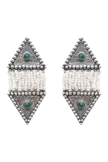 Yelli Jewels | Jade Rain Pearl Drop earrings