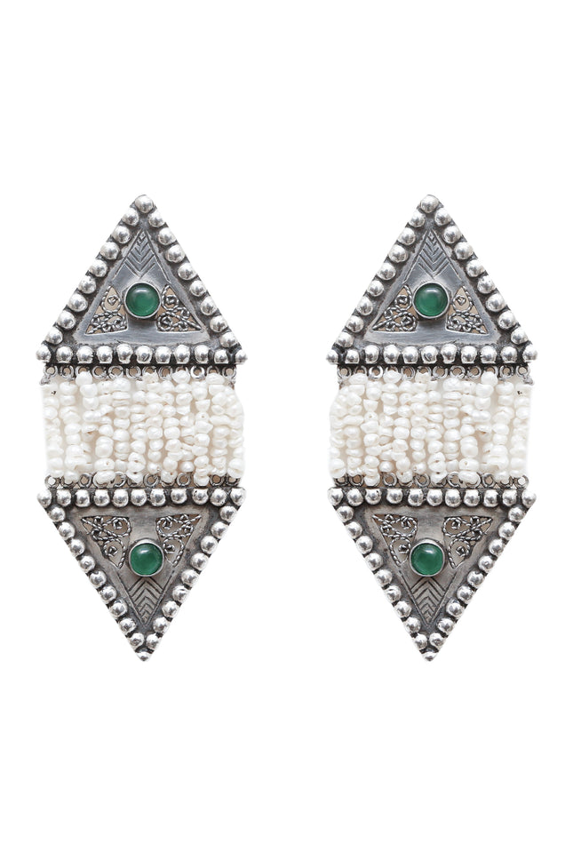 Yelli Jewels | Jade Rain Pearl Drop earrings