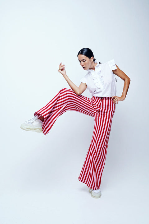 State Of Georgia I BOARDWALK LINEN PANT IN WHIPPY RED/PINK