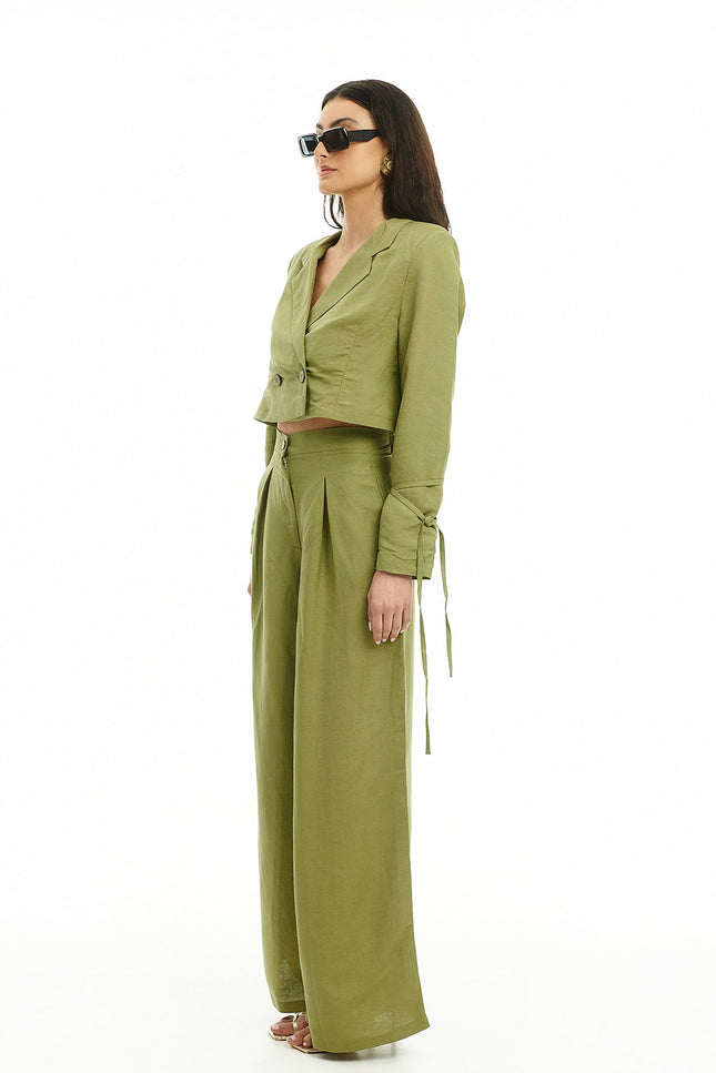 Five p.m. | Tenerife Wide Leg Trousers Khaki