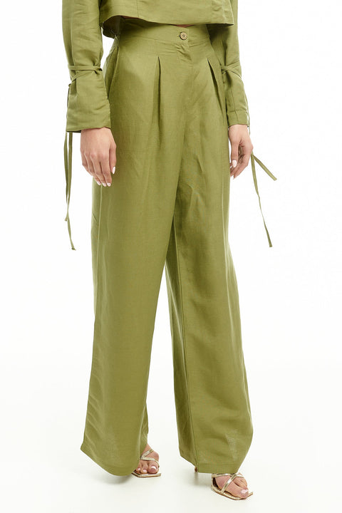 Five p.m. | Tenerife Wide Leg Trousers Khaki